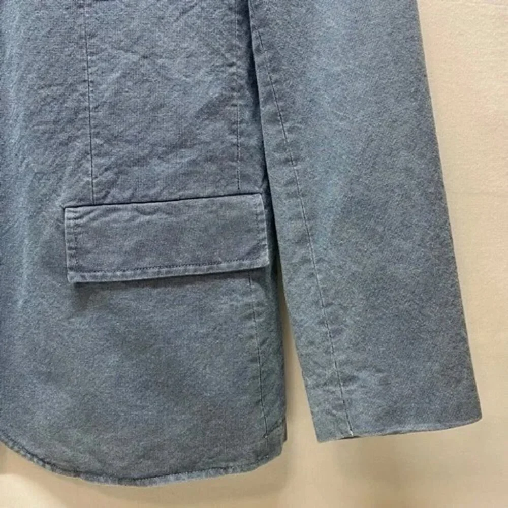 Jach's NY Sport Coat Men's Med Blue Denim 2 Button Faux Pockets Blazer MSRP $295